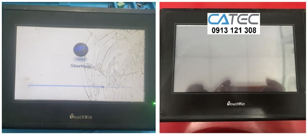 Sửa Gấp Màn Hình HMI TouchWin 4W TG765-XT-C - Lỗi Cảm Ứng, Bị Ố, Sọc Ngang