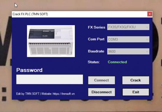 Phần mềm Crack Password PLC  Mitsubishi FX3U, chuyên unlock PLC Mitsubishi
