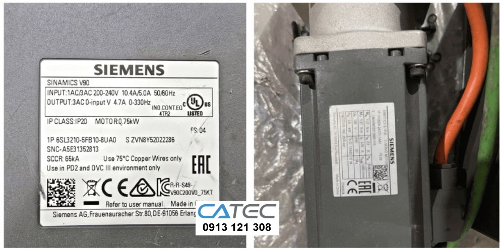 Sửa chữa khắc phục lỗi servo Siemens bảo hành lâu dài tại Catec