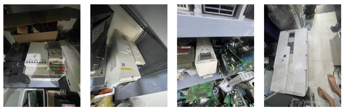 nhân viên catec đang sửa biến tần abb