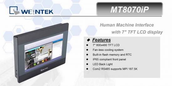 Màn hình cảm ứng HMI Weintek MT8070IP - 7 inch - 65000 - màu sắc đẹp- hàng chính hãng