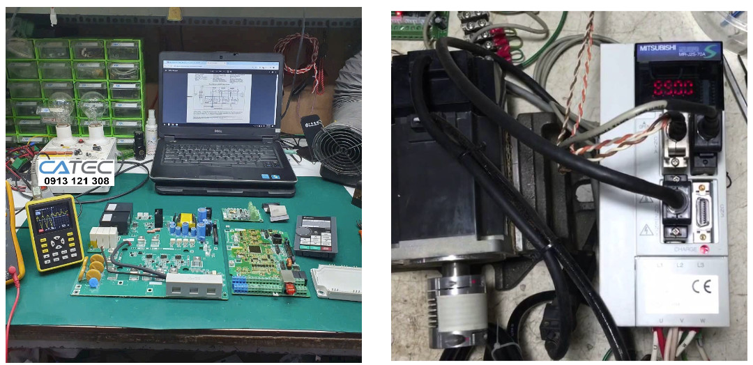 Khắc phục servo Mitsubishi MR-JE báo lỗi - sửa chữa servo Mitsubishi uy tín bảo hành toàn quốc