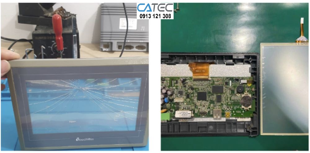 Chuyên khắc phục và sửa màn hình XINJE TOUCHWIN lỗi hiển thị loang mờ với linh kiện chính hãng