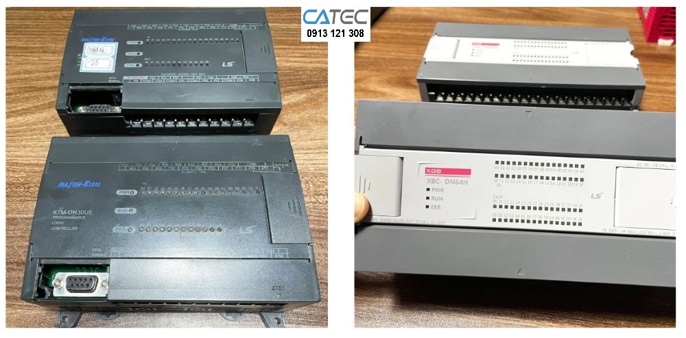 Hình ảnh bộ lập trình PLC LS đang được sửa chữa tại CATEC Automation