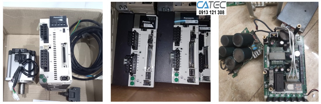 Nhân viên Catec đang sửa servo panasonic